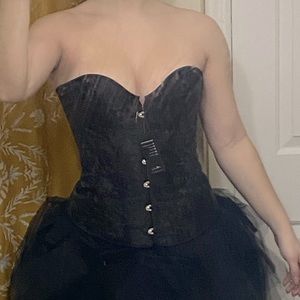 Black Corset- brocade